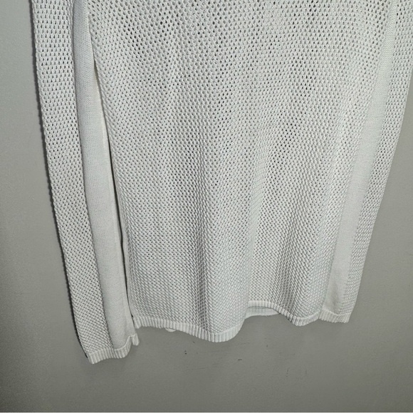 Sandro Paris Open Knit Fringe Top Sweater Long Slev Size Small - Picture 11 of 15